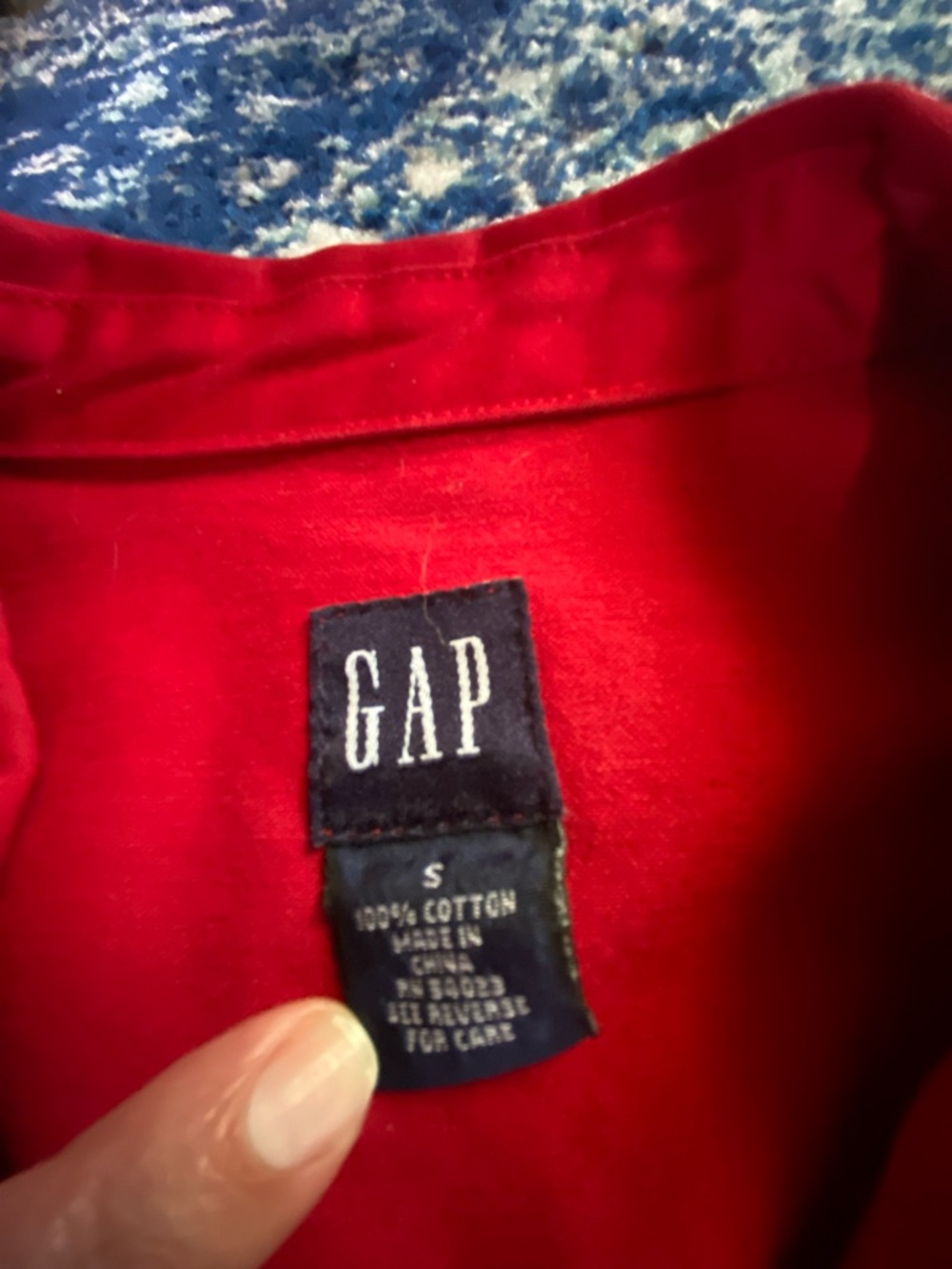 GAP Vibrant Red Cotton jean jacket size small - Picture 5 of 6